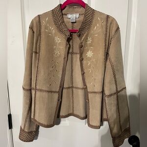 Embroidered and crocheted jacket